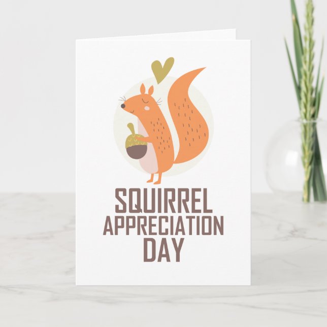 Cartão January 21st - Squirrel Appreciation Day (Frente)