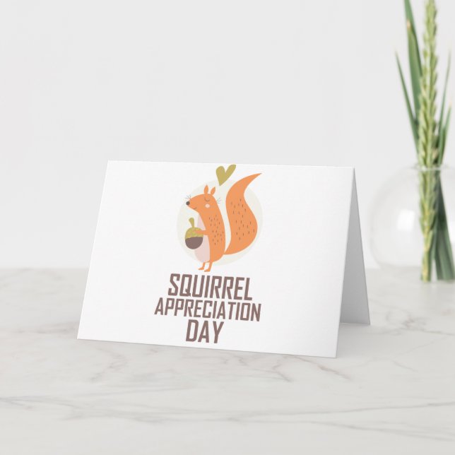 Cartão January 21st - Squirrel Appreciation Day (Frente)