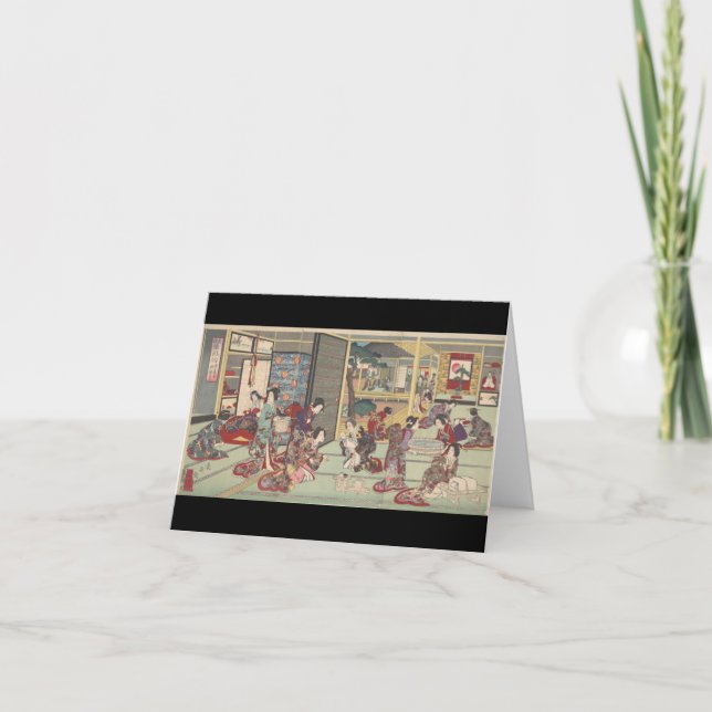 Cartão Japanese birth ceremony - notecard (Frente)