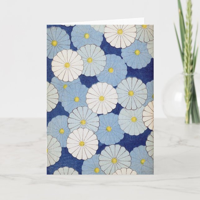 Cartão Japanese Floral Greeting Card (Frente)