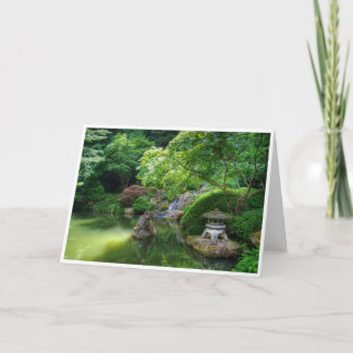 Cartão Japanese Garden Pond Greeting Card
