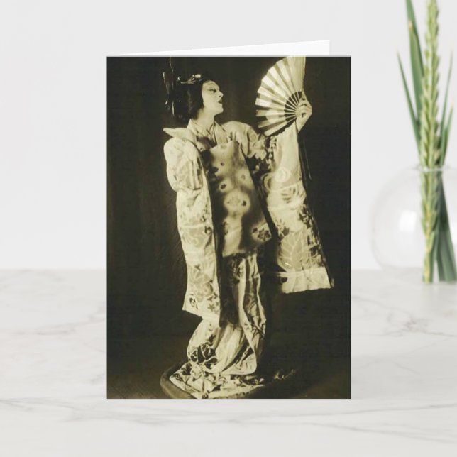 Cartão japanese geisha greeting card (Frente)