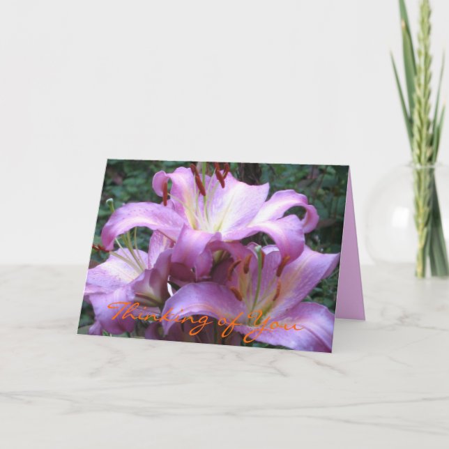Cartão Japanese Lilies Card (Frente)