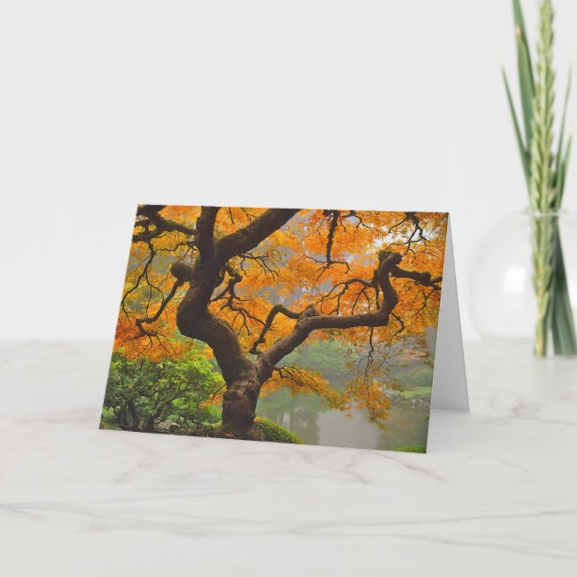 Cartão Japanese Maple Greeting Card (Frente)