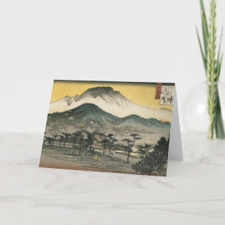 Cartão Japanese Mountains Greeting Card