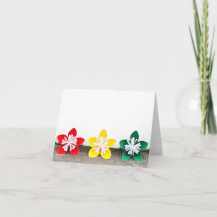 Cartão Japanese Origami Flowers Note Card