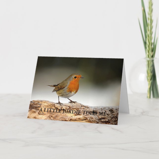 Cartão Japanese Robin Birthday Card (Frente)