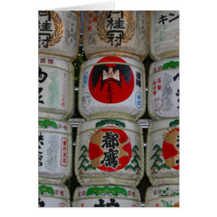Cartão japão de saquê