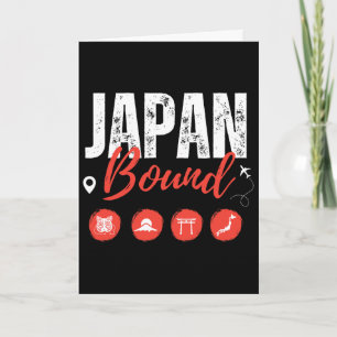 Cartão Japão Ligado Correspondência de Viagem de Férias d