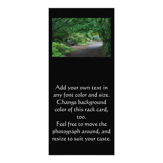 Cartão japonês da cremalheira do banco do jardim (Frente)