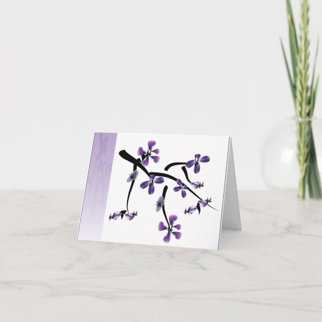 Cartão Japonês Floral (Frente)