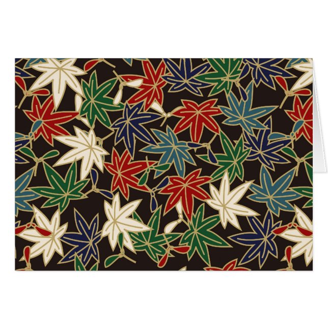 Cartão Japonês Maple Leaf (Frente Horizontal)