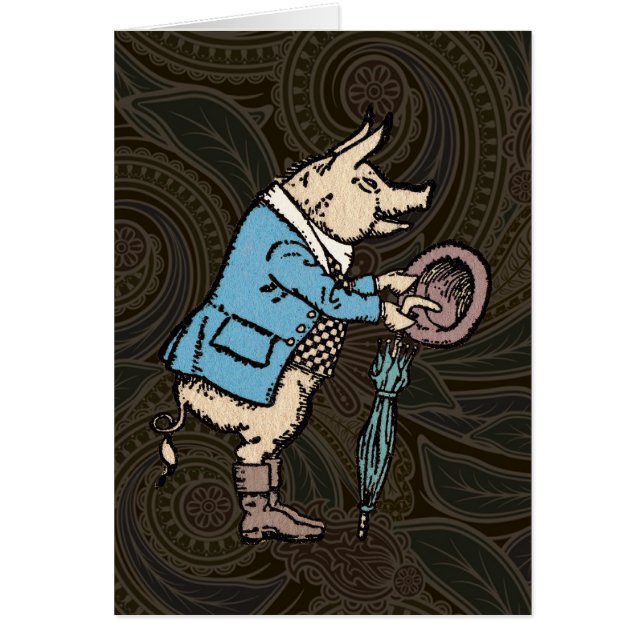 Cartão Jaqueta de porcos Porquinhos Óptica Formal (Frente)