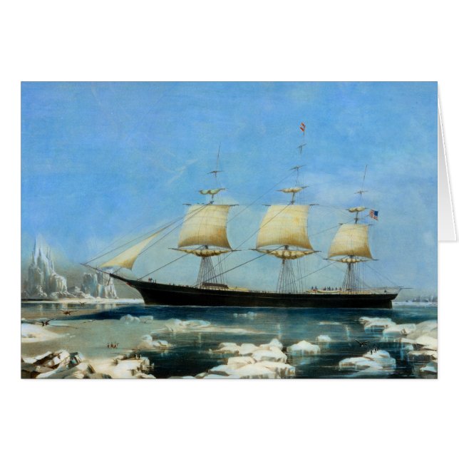 Cartão Jaqueta Vermelha da nave auxiliar 1854 (Frente Horizontal)