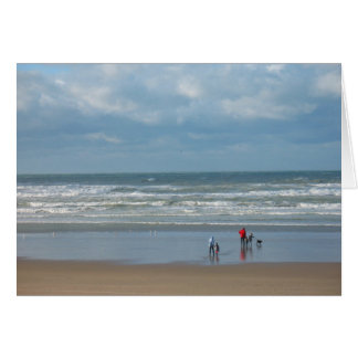 Cartão Jaqueta vermelha por Cynthia Wenslow