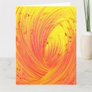 Cartão jardim amarelo e laranja encantado