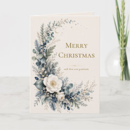 Cartão Jardim ao Luar Elegante Crescente Feliz Natal
