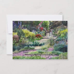 Cartão Jardim botânico de aquarela personalizável