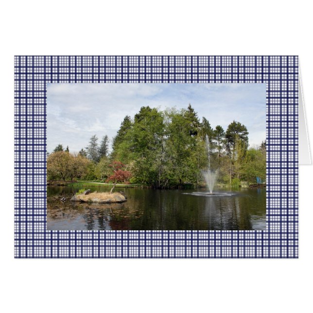 Cartão Jardim botânico e xadrezes 2 (Frente Horizontal)