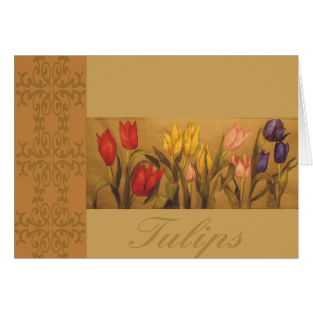Cartão Jardim da tulipa (Frente horizontal)