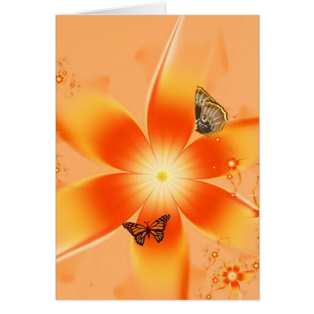 Cartão Jardim das borboletas (Frente)