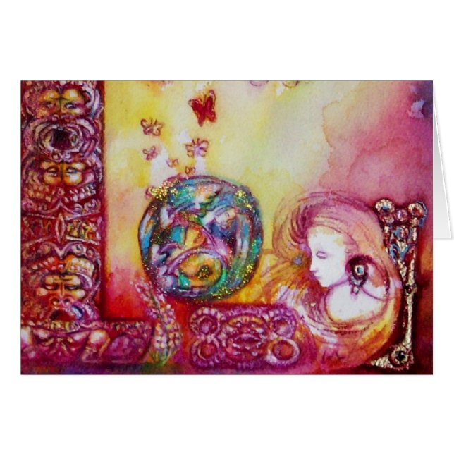 CARTÃO JARDIM DAS SOMBRAS PERDIDAS - FAERY E BOTTERFLIOS (Frente Horizontal)