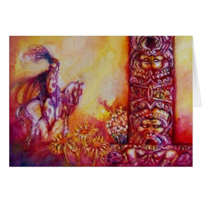 CARTÃO JARDIM DAS SOMBRAS PERDIDAS / NOITE E CAVALO (Frente Horizontal)