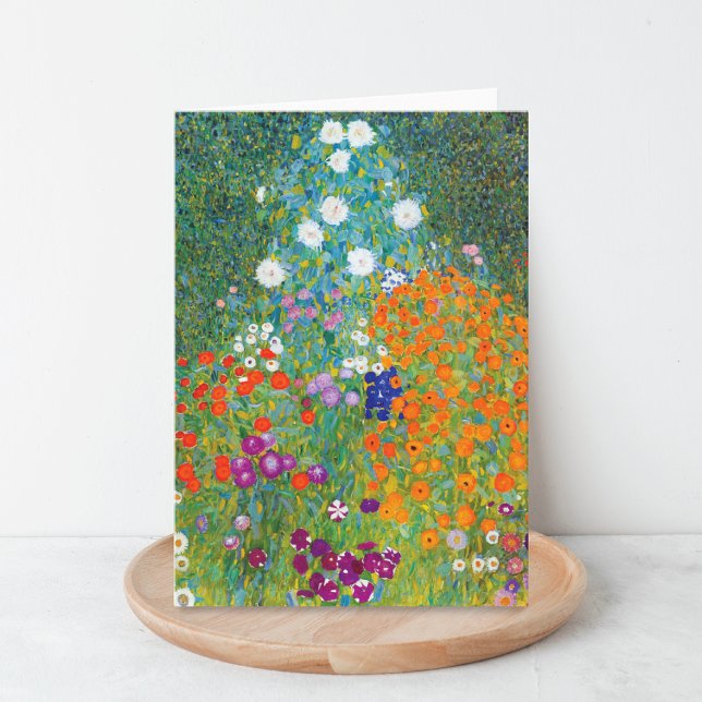 Cartão Jardim de Algodão Floral Gustav Klimt (Criador carregado)