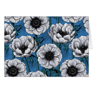Cartão Jardim de anêmona branco