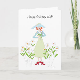 Cartão Jardim de Aniversário para a mãe