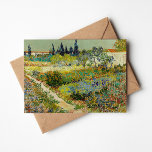 Cartão Jardim de Arles | Vincent Van Gogh<br><div class="desc">Jardim em Arles (1888) pelo artista poste-impressionista holandês Vincent Van Gogh. Arte original é um óleo na canvas que representa uma paisagem luxuosa de flores coloridas. Use as ferramentas de design para adicionar texto personalizado ou personalizar a imagem.</div>