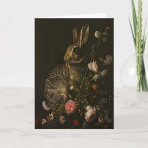 Cartão Jardim de Coelho Dark Academia, Parede Botânica Es