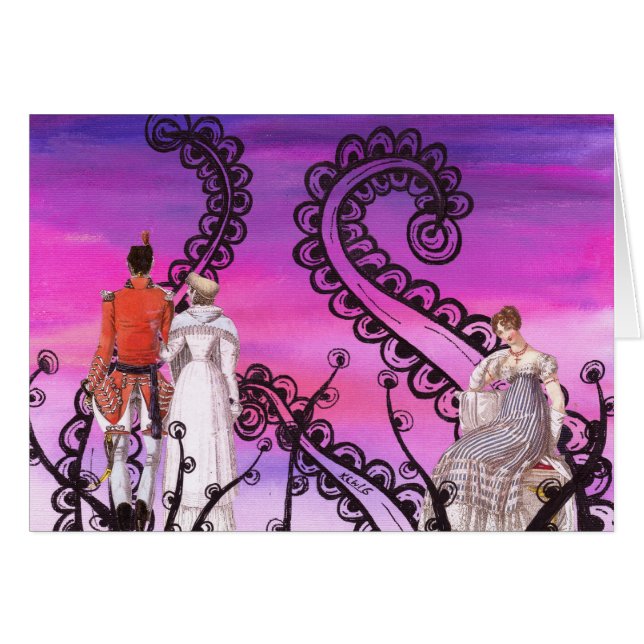 Cartão Jardim de Edwardian (Frente Horizontal)