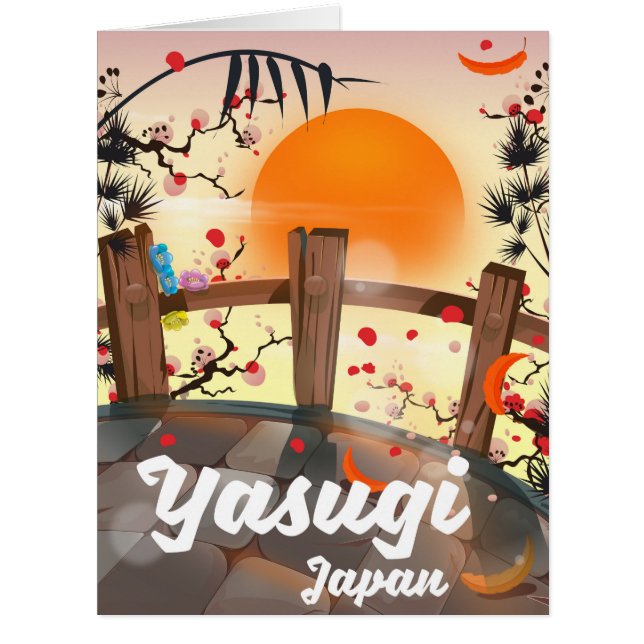 Cartão Jardim de flores de Yasugi Japão (Frente)