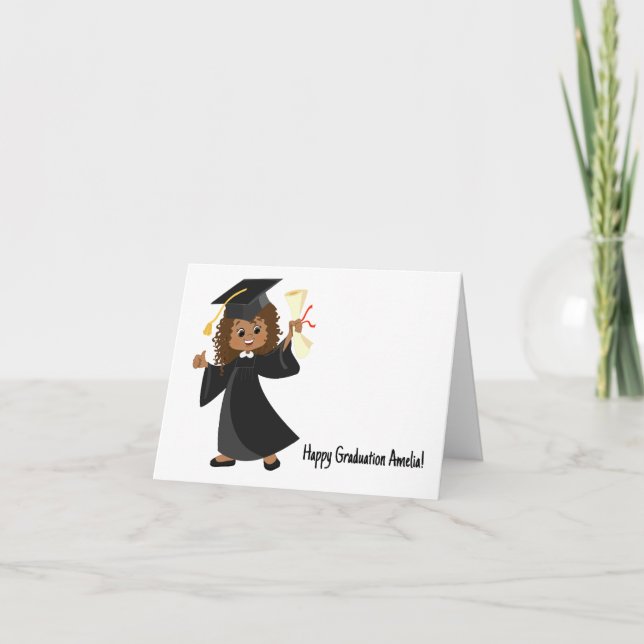 Cartão Jardim de Infância Afro-Americano Personalizado (Frente)