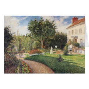 Cartão Jardim de Les Mathurins em Pontoise por Pissarro