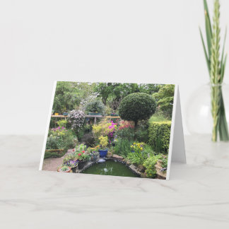 Cartão Jardim de piscina