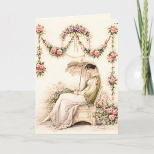Cartão Jardim de Rosas Regency Leitura Senhora