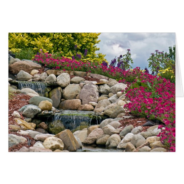 Cartão Jardim de Verão (Frente horizontal)