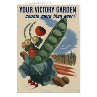 Cartão jardim de vitória do poster ww2