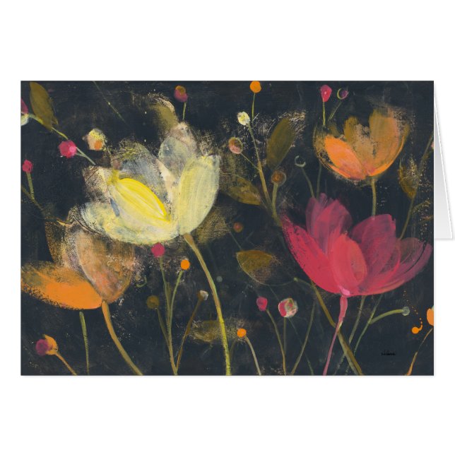 Cartão Jardim do luar no preto (Frente Horizontal)