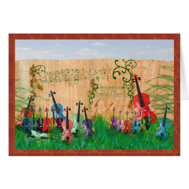 Cartão Jardim do violino (Frente Horizontal)