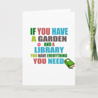 Jardim e Biblioteca é tudo o que você precisa