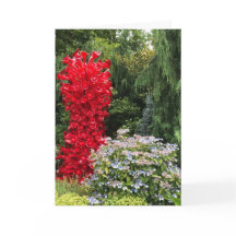 Jardim e Escultura de Vidro Vermelho