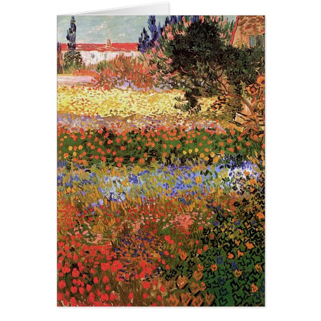 Cartão Jardim Flor, Vincent van Gogh. (Frente)