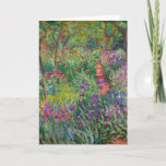Cartão Jardim Íris Em Giverny Por Claude Monet<br><div class="desc">O Jardim Íris em Giverny pintado por Claude Monet. Cerca de 1900. Esta imagem está no dominio público.</div>