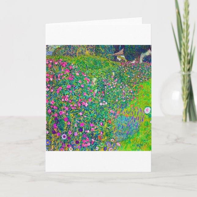 Cartão Jardim Italiano, Gustav Klimt (Frente)