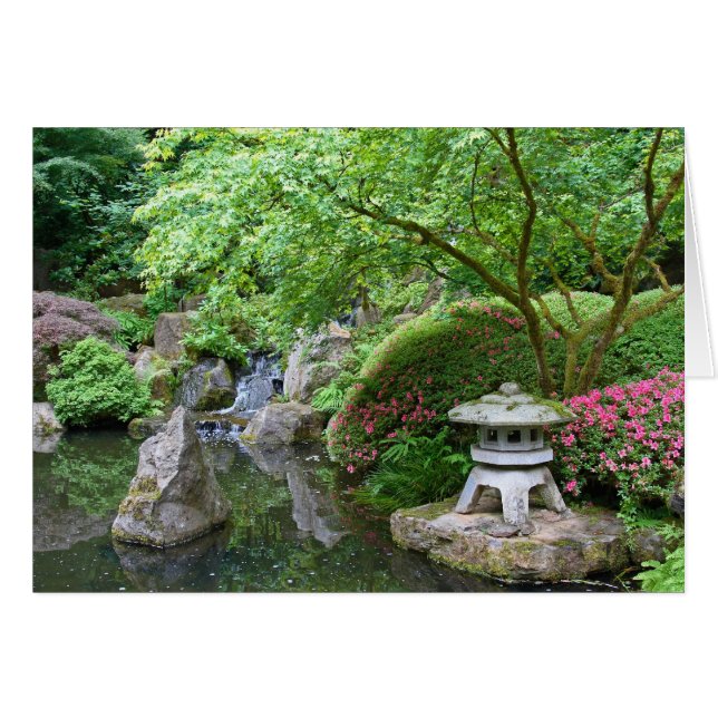 Cartão Jardim japonês 1 (Frente horizontal)