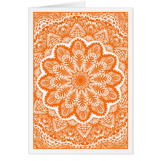 Cartão Jardim Kaliedoscope 04 - Laranja (Frente)