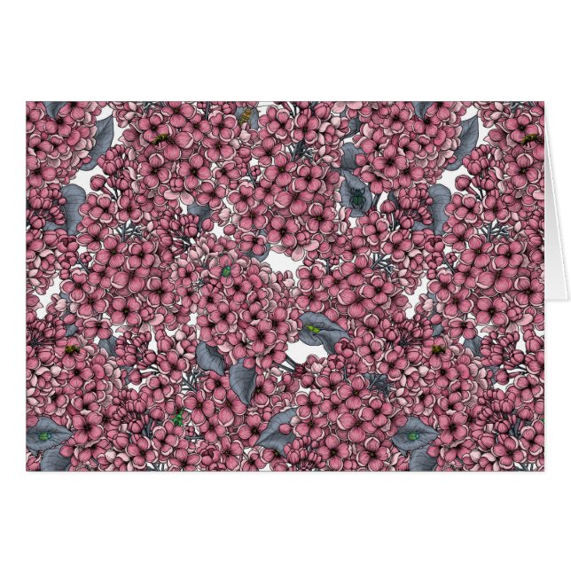 Cartão Jardim Lilac Rosa (Frente Horizontal)